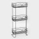 Rectangular shelf 3-long, 12.5 × 66 × 29.5 cm, black color