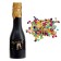 Spring -shaped flap in the shape of a bottle "Congratulations" foil gold 16cm