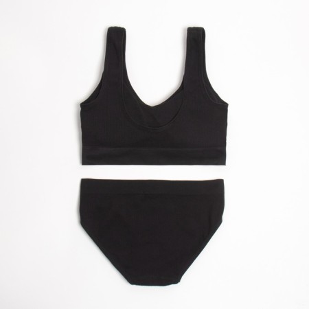 Female set (top, panties) Black color, size 42-44-7