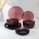 Table Glass Set "idyll", 18 objects, lilac color