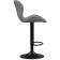 Baric stool Trio metal/eco -leather, black/gray 48x52x86 cm
