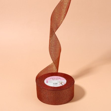 Breaking tape, 40 mm, 23 ± 1 m, burgundy color No. 034