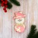 Soft suspension "Snowman-shir-shirt" 5x10 cm, pink