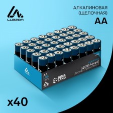Alkalin battery (alkaline) Luazon, AA, LR6, set 40 pcs