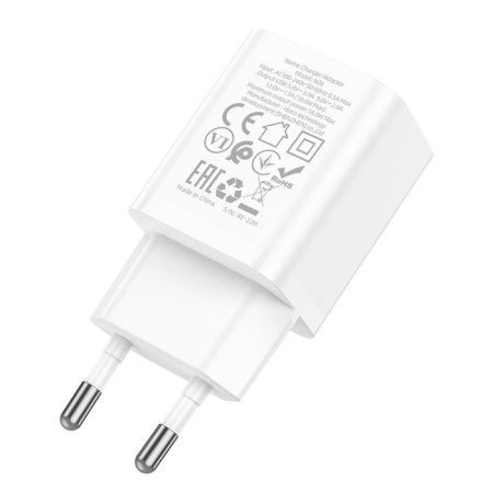 The N26, 1 USB, 18 W, Qc, White Network Charger, White-1