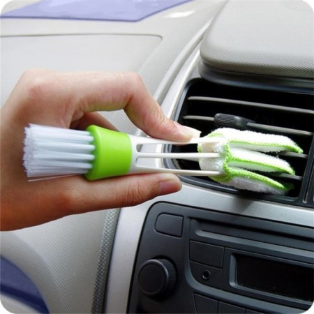 Torso brush for cleaning hard -to -reach places in a car, 16 cm, green-2