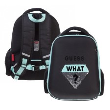 Frame backpack 38 x 29 x 16 cm, Hatber Ergonomic Light, What? Black/turquoise nrk_85001