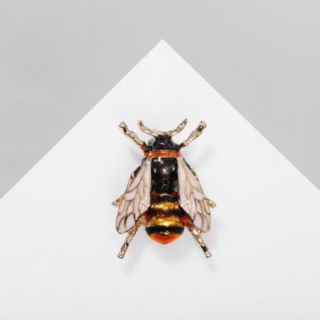 Brooch "Wasp" glossy, color in gold-1