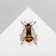 Brooch "Wasp" glossy, color in gold