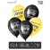 Shar Latex 12 "" Something there... ", pastel, set of 5 pcs., Color black, yellow