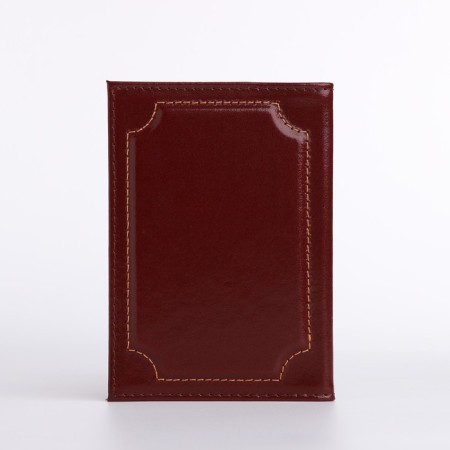 Cover for passport, burgundy color-1