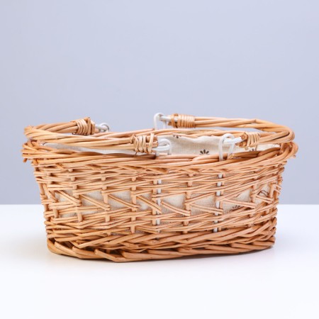 Decorative basket "Chamomile", 25 x 18 x 9 cm, water hyacinth-2