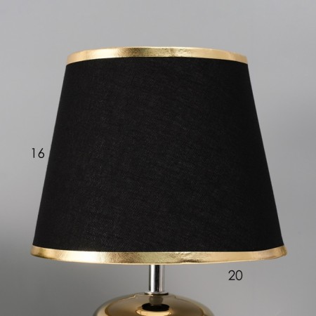 Traffic lamp with lampshade Risalux "dew", 1 × 40 W, E27, black/gold, 20 × 20 × 32 cm-5