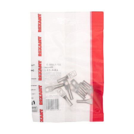 Tip of copper puddled tml 2.5–4–2.6 (2.5mm² - Ø5mm) GOST 7386-80 (in package 10 pcs.) Rexant 10806-4