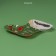 Glass Serving shade "Boot. Happy New Year ", 16 × 14 cm, green color