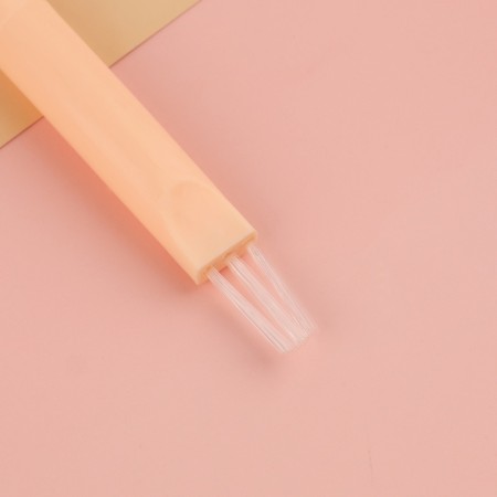 A taper with a brush, 9 cm, beige color-2