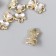 Decor for creativity metal, rhinestones, pearl "Teddy bear" gold 1x1.6 cm