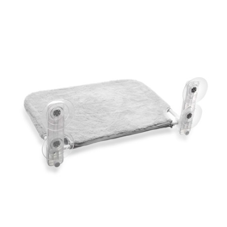 Gamak for a cat on a window, 45*30 cm, weight up to 6 kg, bag, gray-2