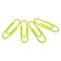 Office paper clips 28 mm, 100 pcs, Erichkrause "Neon", with vinyl coating, yellow