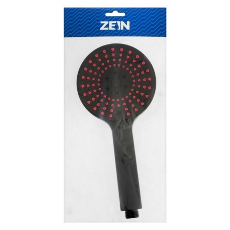 Shower watering can Zein Z3542, d = 120 mm, 5 modes, pink nozzles "hearts", black-7