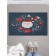 Famous rug in the hallway "Happy Santa Claus", size 45x75 cm