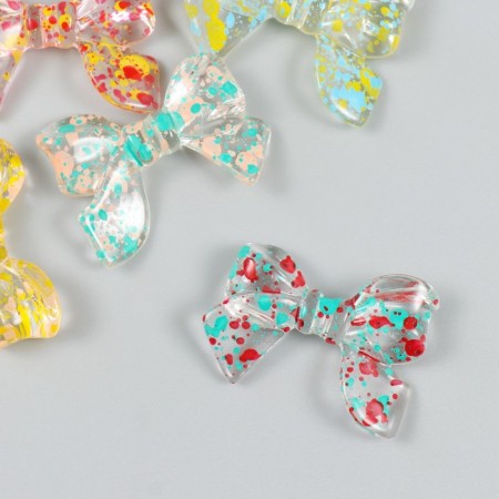 Busina for creativity plastic "Baltic with colored spots" MIX 2.4x3.1x0.6 cm-1