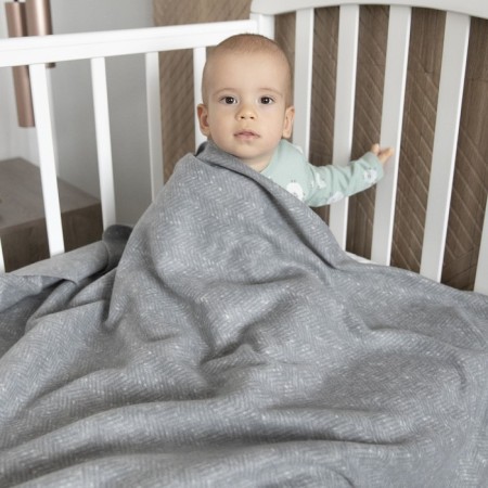 Fleet blanket "Scandy", size 100x118 cm, color gray color-3