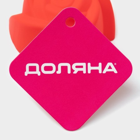 A set of baking shapes “Rose”, silicone, 7 × 3.5 cm, 6 pcs, color mix-6