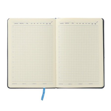 Delivery of a low -term A5, 116 sheets in a cage, with a refrain, leatherette cover, mix-3