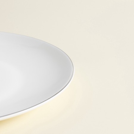 Sl Home “Cascon” plates, d = 23.3 cm, set 2 pcs, bone porcelain, white-5
