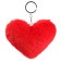 Soft toy "heart" with sequins, on a key fob, 10 cm, red-pink color