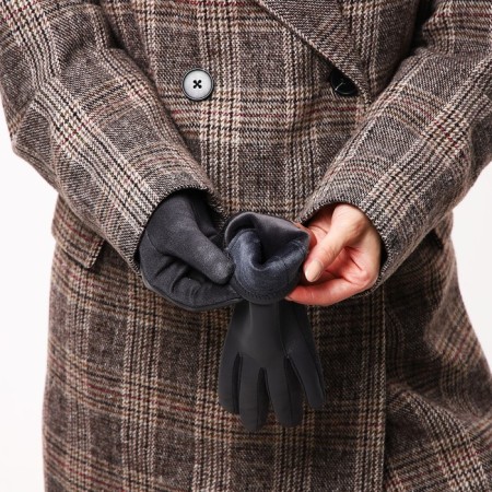Gloves are female, dimensionless, without insulation, color gray color-4