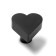 Furniture button “Heart”, black color