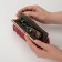 Cosmetic bag, 2 departments, outer pocket, red color