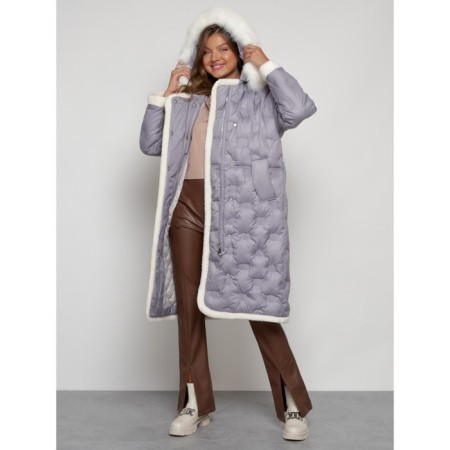 Coat insulated winter female, size 54, color gray-25