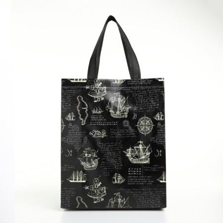 Household bag without fastening, black color-1