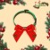 Collar + bow + New Year's suspension "Gifts", 30 x 1 cm, kapron, green