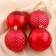 Set of balls plastic D-8 cm, 4 pcs "Disco and faces" red