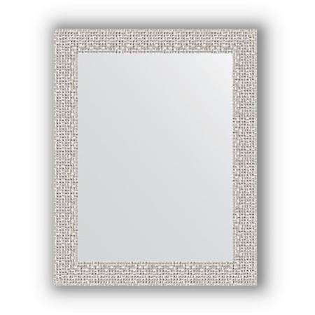 Mirror in the baguette frame - chrome mosaic 46 mm, 38 x 48 cm, evoForm