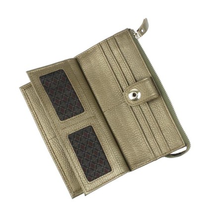 Wallet, magnet, 18 pockets, 1 department for trifles, n/k oliv metallic-2
