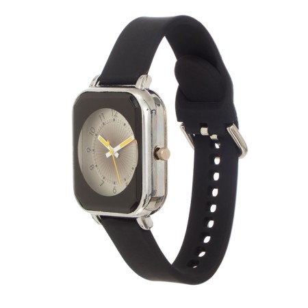 Women's watch, D-2 cm, silicone strap L-25 cm, black-1