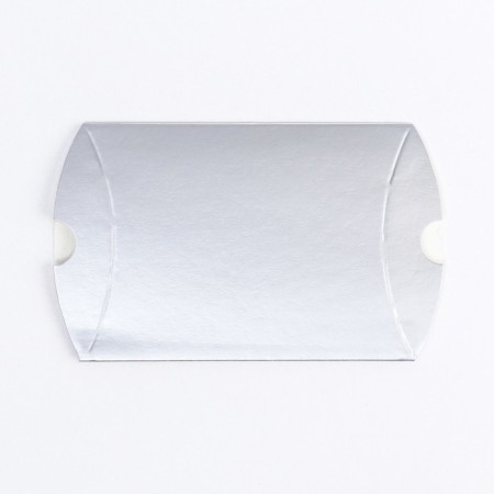 Folding box, pillow, silver, 11 x 8 x 2 cm,-2