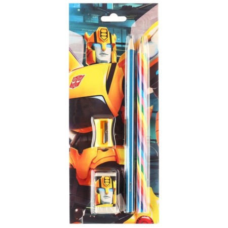 Cleaning set, sharpener, eraser, pencil, transformers mix-2