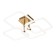 Ceiling light ESCADA, 10279/4LED. 1x132W, LED, 7870LM, 4200K, 670x670x200 mm, bronze color