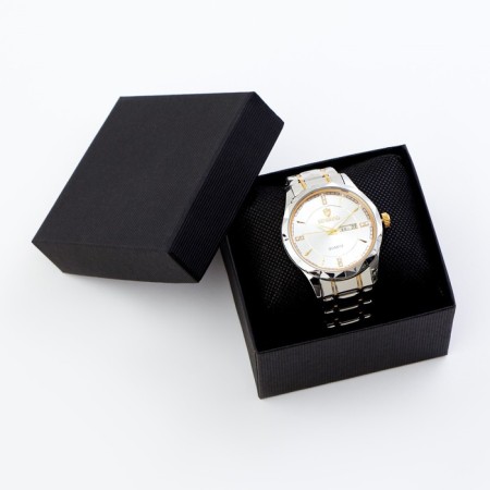 Men's wrist watch, with calendar, D-4.2 cm, strap L-26 cm, 3 atm, silver-2