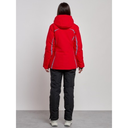 Ski costume female winter, size 46, red color-3