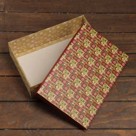 The box is folding, the cover is, the "New Year's atmosphere" 30 x 20 x 9 cm-3