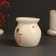 Aroma lamp ceramics "Inhale... exhale..." White 7.2x7.2x7.8 cm