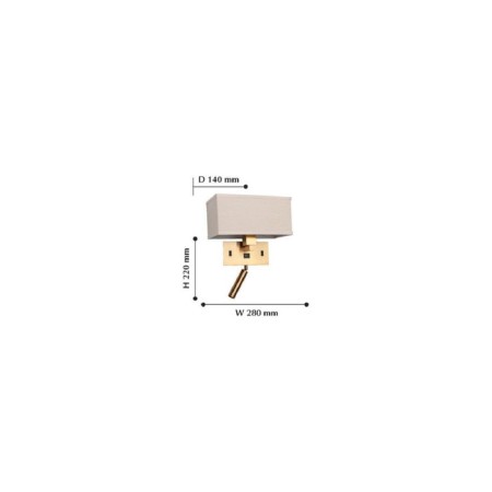 Wall lamp Lectio 280 mm, 140 mm, LED, E27 2+25W-1