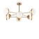 Suspended lamp 60W, 8XE27, 40X cm, brass